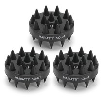 마리아띠 샴푸브러쉬 두피마사지볼, 더블랙, 3개입