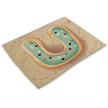 리빙팝 쿠키알파벳 테이블매트, 21, 42 x 32 cm