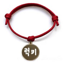 펫츠룩 굿모닝 레드 반려동물 목걸이 S + 메탈원형 팬던트 S, 골드(럭키), 1개