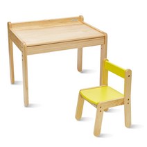 [야마토야아기책상세트] 야마토야 노스타 1인용 리틀 책상 의자세트, 내추럴, 민트그린