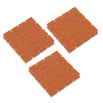 마루데코 바닥 긁힘방지 패드 사각 소 20mm 32p, 3개, 브라운
