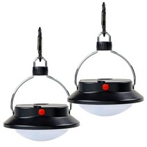 블럭마트 LED 60구 캠핑전등, 블랙계열, 2개입