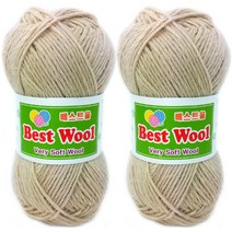 행복뜨기 베스트울 뜨개실 2p, 703 크림 베이지, 2개