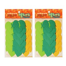 동기오피스 펠트아트 잎사귀 15p x 2세트, 혼합 색상(DF-1047)