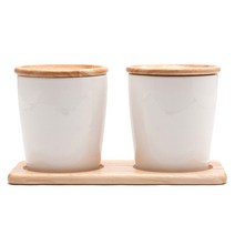 아카시아 화이트 밀폐용기 2p 세트, 1세트