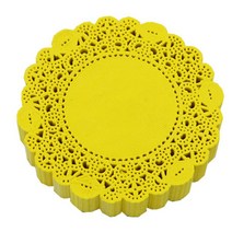 도나앤데코 엘리니 도일리 페이퍼 11.4cm, 옐로우, 250개입