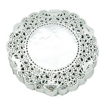 도나앤데코 엘리니 도일리 페이퍼 8.8cm, 실버, 250개입