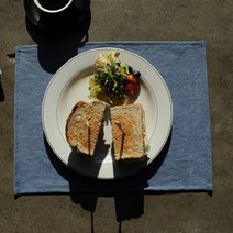 하임앤하임 워싱 빈티지 도비 테이블매트, 소프트네이비, 가로 40cm x 세로 30cm