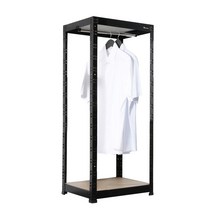 레마하우스 슈랙 행거 2단 1행거 400 x 400 x 1200 mm, 블랙