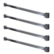 코랙 25파이 각파이프 15 x 25 x 600 mm 4p, 크롬