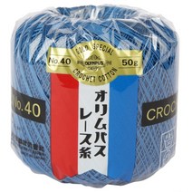 금표 40수 태팅레이스 뜨개실 1볼, 366 파랑, 1개