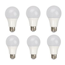 장수램프 LED전구 A19 10W, 주광색, 6개입