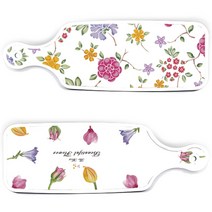 로엠디자인 서빙 도마 2p 로맨틱패턴플라워보드 세트, 로맨틱레드floral화이트, 1세트