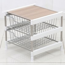 올패스 스텐 다용도 수납장 2단 중형, 혼합 색상
