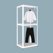 레마하우스 슈랙 행거 3단 2행거 600 x 400 x 1500 mm, 화이트