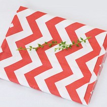 패브릭아트 순면 원단 북유럽지그재그, 레드