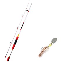 아피스 배스게임 XT 루어낚싯대 + 다미끼 스커트베이트 트램블 지그 10.7g, 낚싯대(화이트), 지그(02 MAGIC SHAD)