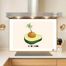 키센주방아트보드 아보카도 타일 895 x 550 mm, 오렌지, 1개