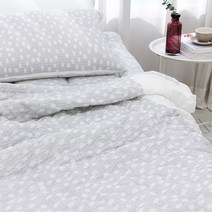 슈에뜨룸 꽃송이가 시어서커 누비이불, 그레이