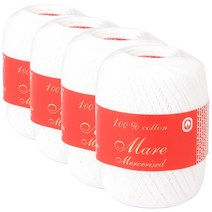 마레 레이스면100% 뜨개실 4p, 1000 백색