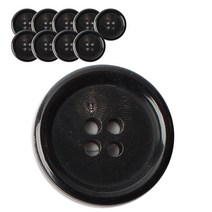 동화상가몰 소뿔단추6 15mm, 블랙, 10개입