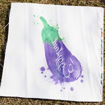 패브릭아트 컷트지 원단 과일친구들 4p, 가지, 4개