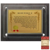 럭키심볼 고급귀족 감사패 6G 물심양면 뒷바라지상 + 24K 골드 카네이션 전자파 스티커