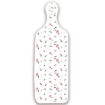 로엠디자인 양면 서빙도마 초코도넛, 적자색장미화이트, 1개