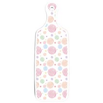 로엠디자인 양면 서빙도마 핑크로즈, 라인원형, 1개