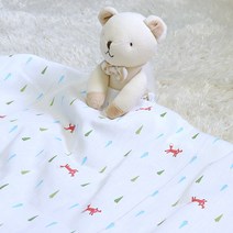 오즈맘 유아여름블랭킷 순면 110 x 110 cm, 여우