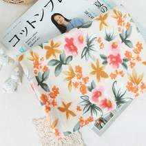패브릭아트 순면100% 플라워 원단, 봄향기가득 옐로우바탕