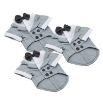 에이프릴16 반려동물 리본 정장드레스 3p, 그레이