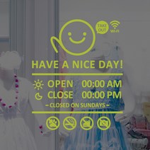 디자인엠 오픈앤클로즈스티커 스마일, 올리브그린