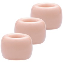 블럭마트 도자기 칫솔꽂이, 핑크, 3개입