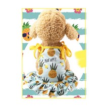 반려동물 SUMMER 과일패턴 원피스, 파인애플