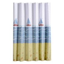 마켓감성 방수샤워커튼 타입1 100 x 200 cm, 1개, 멀티(혼합)컬러