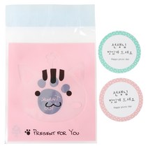 황씨네도시락 접착 애니멀 봉투 고양이 50p + 선생님 맛있게 드세요 원형 스티커 50p, 1세트
