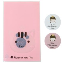 황씨네도시락 비접착 애니멀 봉투 고양이 30p + 왕관 걸 스티커 30p, 1세트