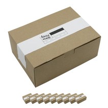 도나앤데코 원터치 도시락상자 크라프트 대 10p + 홈메이드 땡땡이띠지 10p, 1세트