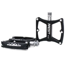 에스트 자전거 알루미늄 평페달 2 MTB CNC 가공, 블랙, 1세트