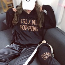 노랜드 ISLAND HOPPING 강아지 견주 커플옷, 블랙