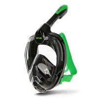 쎄악 성인용 풀페이스 스노클링 마스크 UNICA, BLACK + BLACK + LIME