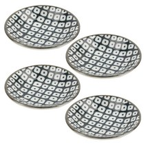 디어리빙 그레이젠 접시 10cm 사각도트, 4개입, 접시 4p