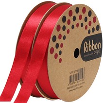 영프라자 유광단면주자 리본 15mm x 2p, 레드, 13.7m