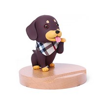 디엠 알럽컴 러블리 강아지 스마트폰 거치대, 닥스훈트 브라운, 1개