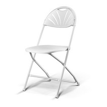 가팡 철제 접이식 의자 009, 화이트, 1개