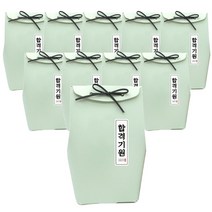 도나앤데코 끌레르 선물백 중 10p + 끈 민트 10p + 합격기원 2 x 7 cm 라운드사각 세로형 스티커 10p, 혼합 색상, 1세트