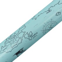 영프라자 지도 종이롤 포장지 53cm x 20m, 블루, 1개