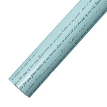 포포팬시 영문 비닐증착포장지 대, 민트, 1개