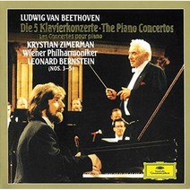 LUDWIG VAN BEETHOVEN - THE PIANO CONCERTOS/ KRYSTIAN ZIMERMAN LEONARD BERNSTEIN EU수입반, 3CD